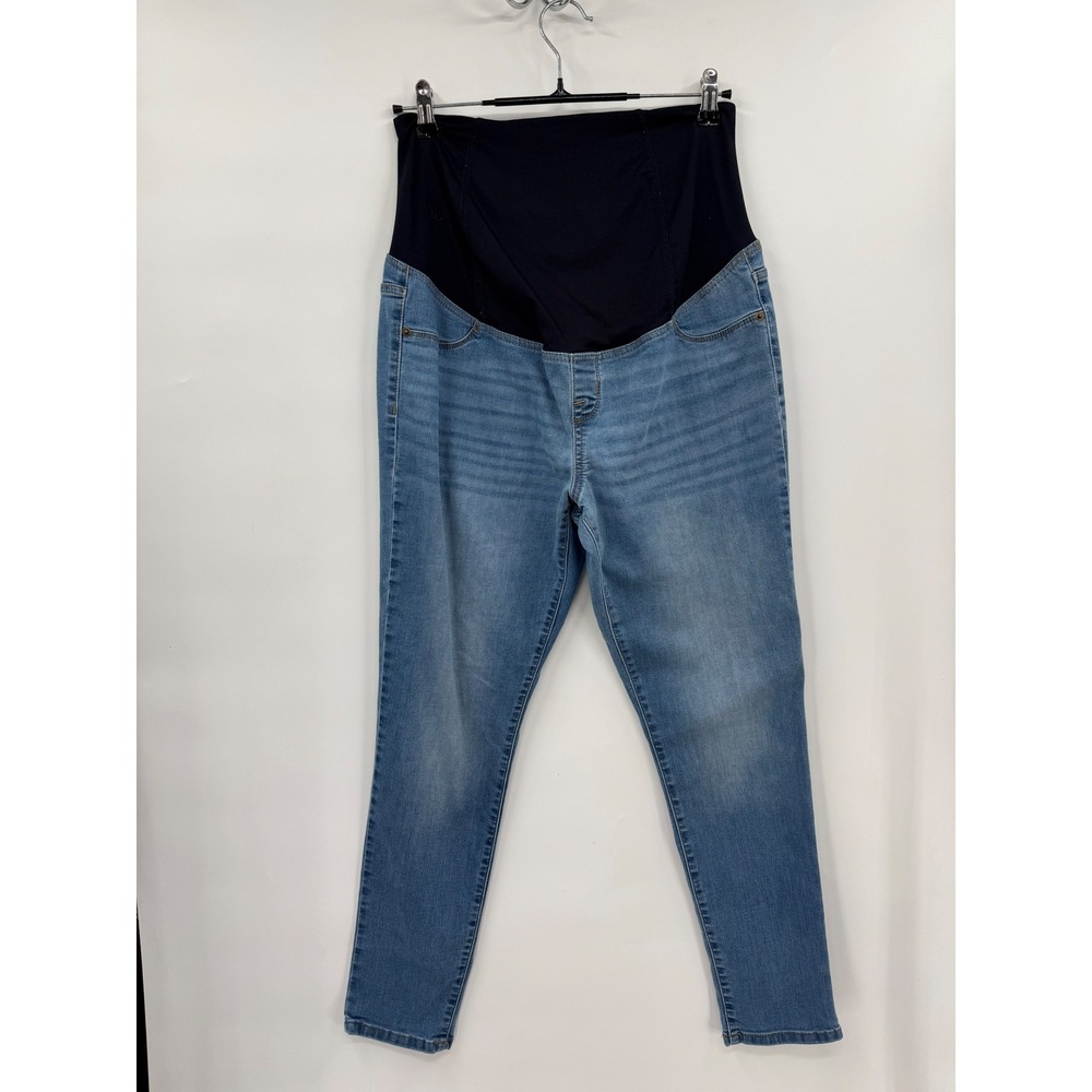 Isabel Maternity 8/29R Jegging Womens Blue Over Belly Skinny Denim Jeans